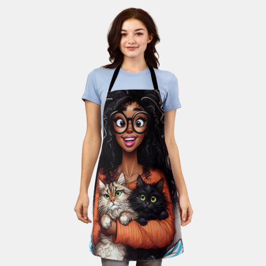 Dolle Kat Vrouw  Schort (Gedragen)