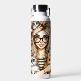 Dolle Kat Vrouw  Waterfles