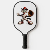 Dolle Kattehonkbalpitcher Wint Op Pickleball Paddle (Achterkant)