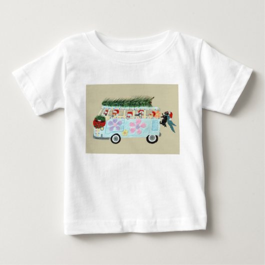 Dolle Katten in hun Kerstmis Hippie Busje (Voorkant)
