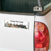 Dolle kattenvrouw bumpersticker (Op Truck)