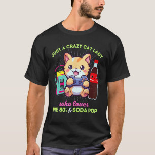 Dolle Katvrouw Die Lief Is Voor Gamen Frisdrank & T-shirt