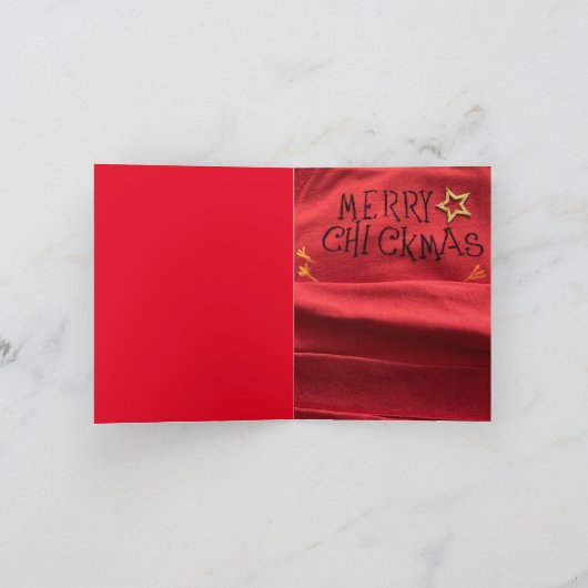 Dolle Kippen Dame Kerstkaart Prettig CHICKkerstfee Kaart (Binnen)