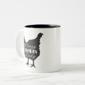 Dolle Kippen Dame Tweekleurige Koffiemok (Voorkant links)