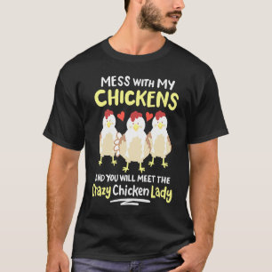 Dolle Kippenvrouw uit de Achtertuin Dames Boerin T-shirt