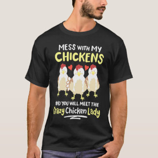 Dolle Kippenvrouw uit de Achtertuin Dames Boerin T-shirt