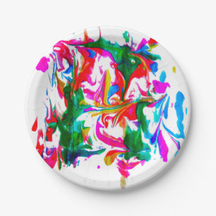 Dolle kleuren papieren bordje