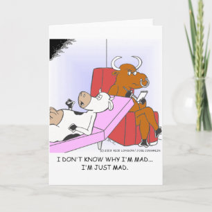 Dolle Koe in therapie Grappige cadeaus & verzamelo Kaart