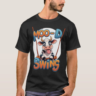 Dolle Koe Moo-d Schommel Stom Komisch T-shirt