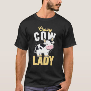 Dolle Koeien Dame Boer Slager En Melker T-shirt