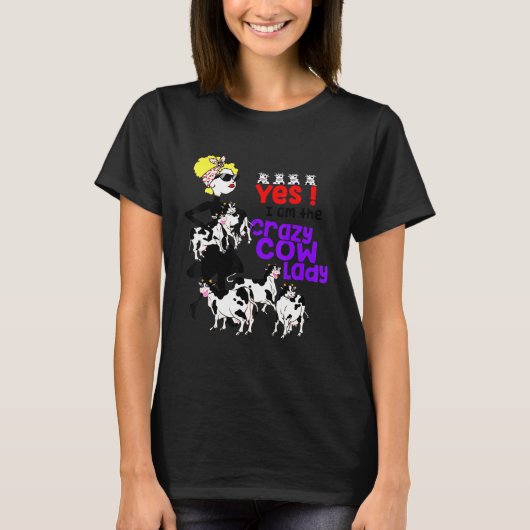 Dolle Koeien Dame Koe T-shirt (Voorkant)