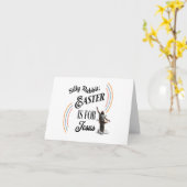 Dolle Konijn; Pasen is voor Jezus Kaart (Gele Bloem)