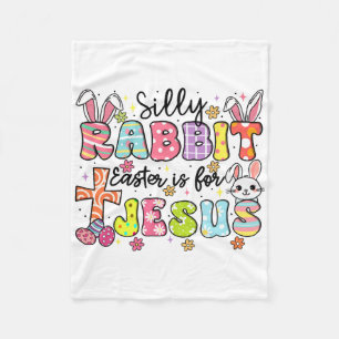 Dolle Konijn Pasen Is Voor Jezus Schattig Konijn C Fleece Deken