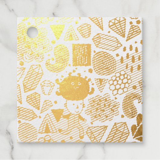 Dolle kop bedankjes labels (Voorkant)