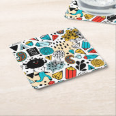 Dolle kop kartonnen onderzetters (Schuin)