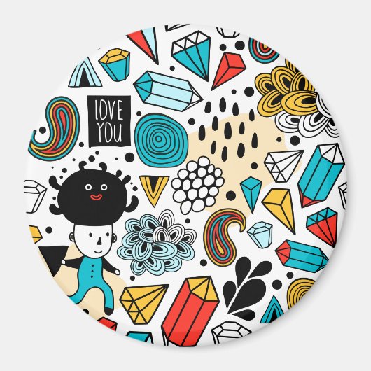 Dolle kop magneet (Voorkant)