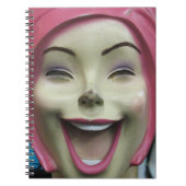 Dolle Lachende Mannequin ~ Onheilspellende Vallei Notitieboek (Voorkant)