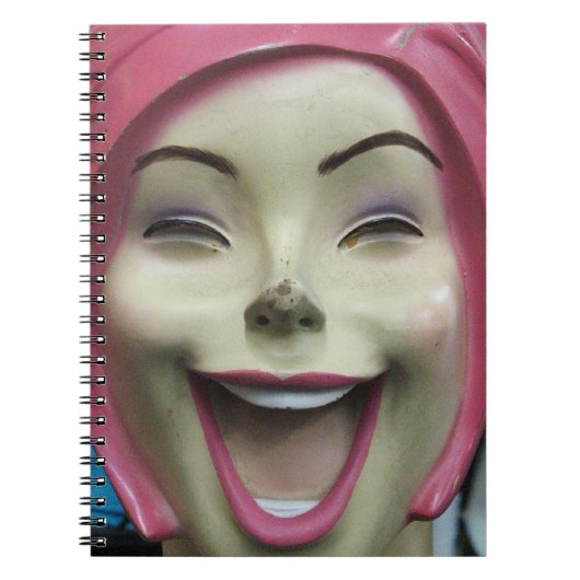 Dolle Lachende Mannequin ~ Onheilspellende Vallei  Notitieboek (Voorkant)