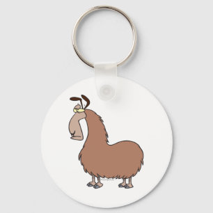 dolle lama cartoon sleutelhanger