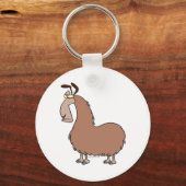 dolle lama cartoon sleutelhanger (Voorkant)