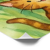 Dolle landkatten in bloementuin perfect poster (Hoek)