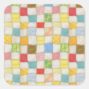 DOLLE LAP Quilt grote vierkante stickers