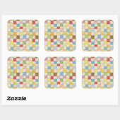 DOLLE LAP Quilt grote vierkante stickers (Vel)