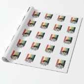 Dolle Lapjeskat Vrouw Retro Kattendesign_1 Cadeaupapier (Uitgerold)
