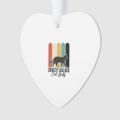 Dolle Lapjeskat Vrouw Retro Kattendesign_1 Ornament (voorkant)