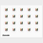 Dolle Lapjeskat Vrouw Retro Kattendesign_1 Ronde Sticker (Vel)