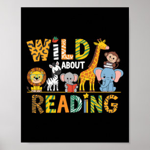 Dolle Lezer Kleine Liefhebber van Wilde Dierenboek Poster