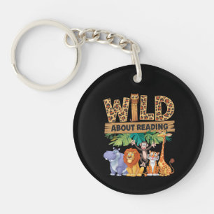 Dolle Lezer Tijgerprint Mooie Dierentuin Dier Sleutelhanger