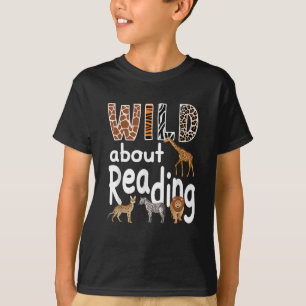Dolle Lezers Dierentuin Dieren Cute Boek Liefhebbe T-shirt
