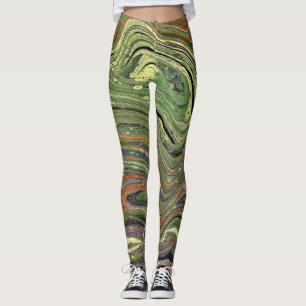 Dolle Liefde 1 Wilde Groene Abstracte Leggings