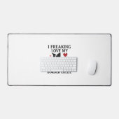 Dolle Liefde Border Collie Hond Harten_1 Bureaumat (Keyboard & Muis)