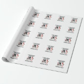 Dolle Liefde Border Collie Hond Harten_1 Cadeaupapier (Uitgerold)