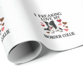 Dolle Liefde Border Collie Hond Harten_1 Cadeaupapier (Rol Hoek)