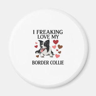 Dolle Liefde Border Collie Hond Harten_1 Magneet