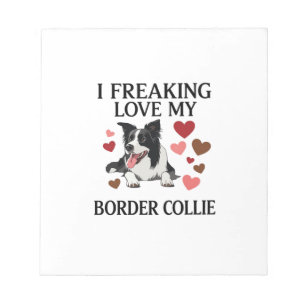 Dolle Liefde Border Collie Hond Harten_1 Notitieblok