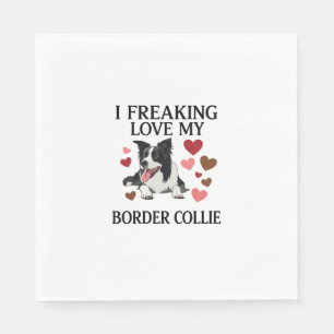 Dolle Liefde Border Collie Hond Harten_1 Servet