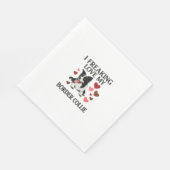 Dolle Liefde Border Collie Hond Harten_1 Servet (Hoek)