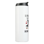Dolle Liefde Border Collie Hond Harten_1 Thermosbeker (Gedraaid links)