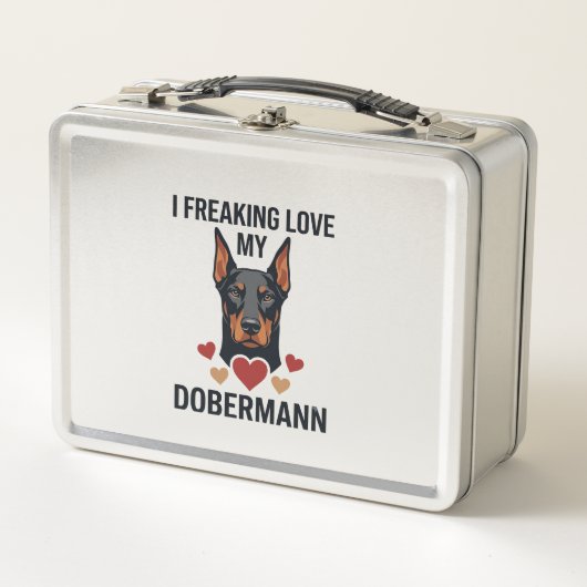 Dolle Liefde Dobermann Hond Rode Harten_1 (Voorkant)