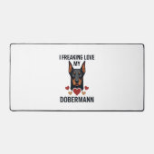 Dolle liefde dobermann hond rode harten_1 bureaumat (Voorkant)