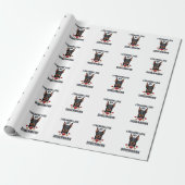 Dolle liefde Dobermann-hond Rode Harten_1 Cadeaupapier (Uitgerold)