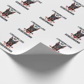 Dolle liefde Dobermann-hond Rode Harten_1 Cadeaupapier (Hoek)