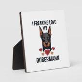 Dolle liefde dobermann hond rode harten_1 fotoplaat (Voorkant)