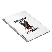Dolle liefde dobermann hond rode harten_1 notitieboek (Rechterzijde)