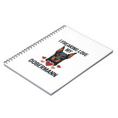Dolle liefde dobermann hond rode harten_1 notitieboek (Linkerzijde)