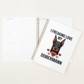 Dolle liefde voor Dobermann-hond Rode Harten_1 Planner (Display)
